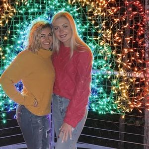 Pink textured sweater